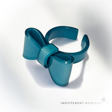 Blue Bow Ring