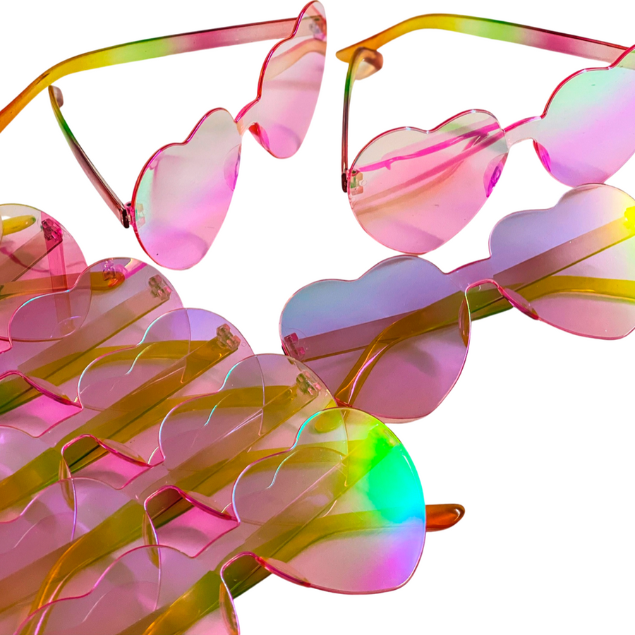 Heart Shape Reflective Sunglasses